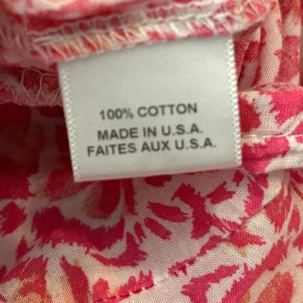 Misa Los Angeles Size M Morrison Dress Pink Animal Floral Tiered Ruffled USA - Picture 7 of 8